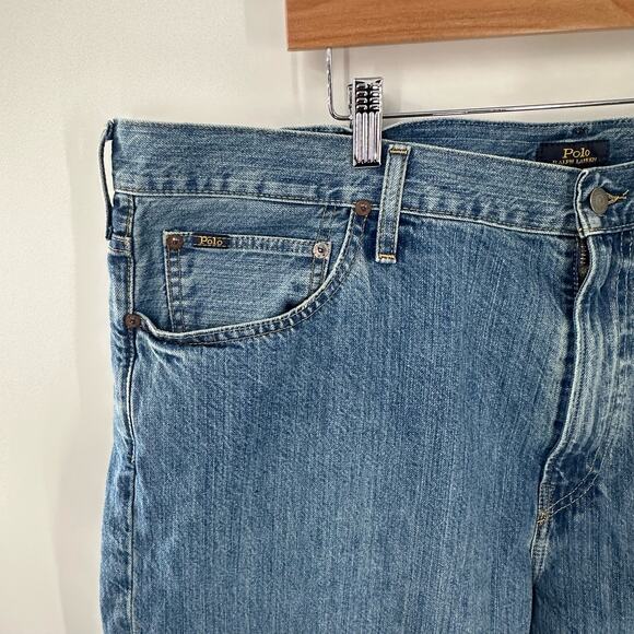Polo Ralph Lauren Hampton Relaxed Straight Medium Wash Denim Jeans Men's 44x32 - Picture 11 of 12